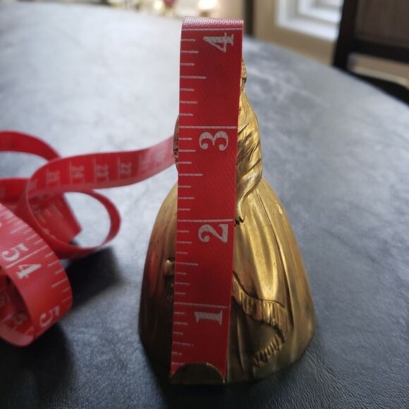 Antique Rare Brass Crinoline Lady Bell - Picture 9 of 9